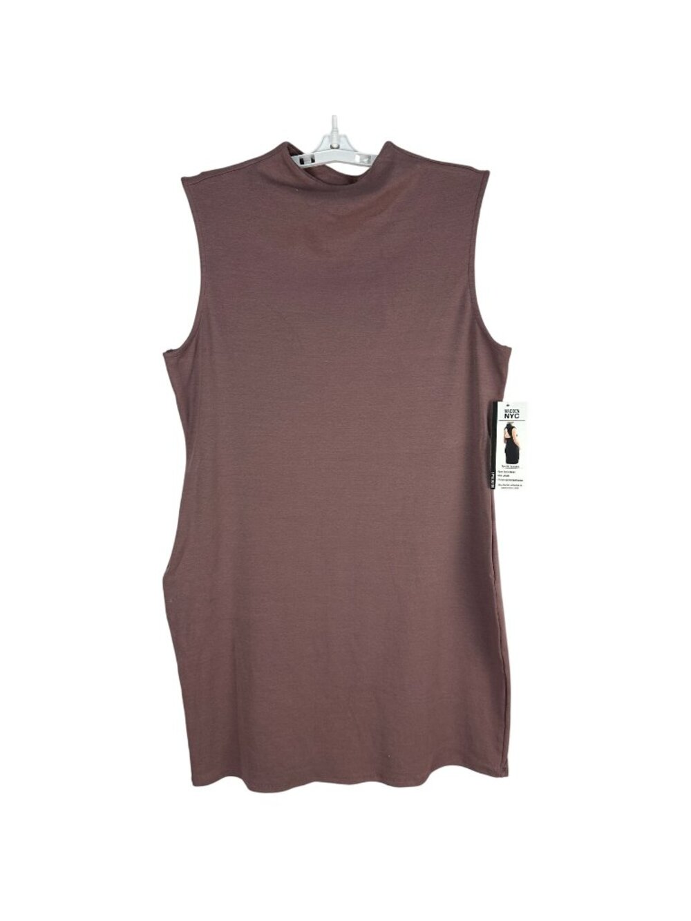 Madden NYC Jersey Mini Dress Open Back Twilight Mauve Cotton Blend XL Size